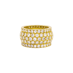 Bague bandeau Cartier, « Nigeria », or jaune et diamants.