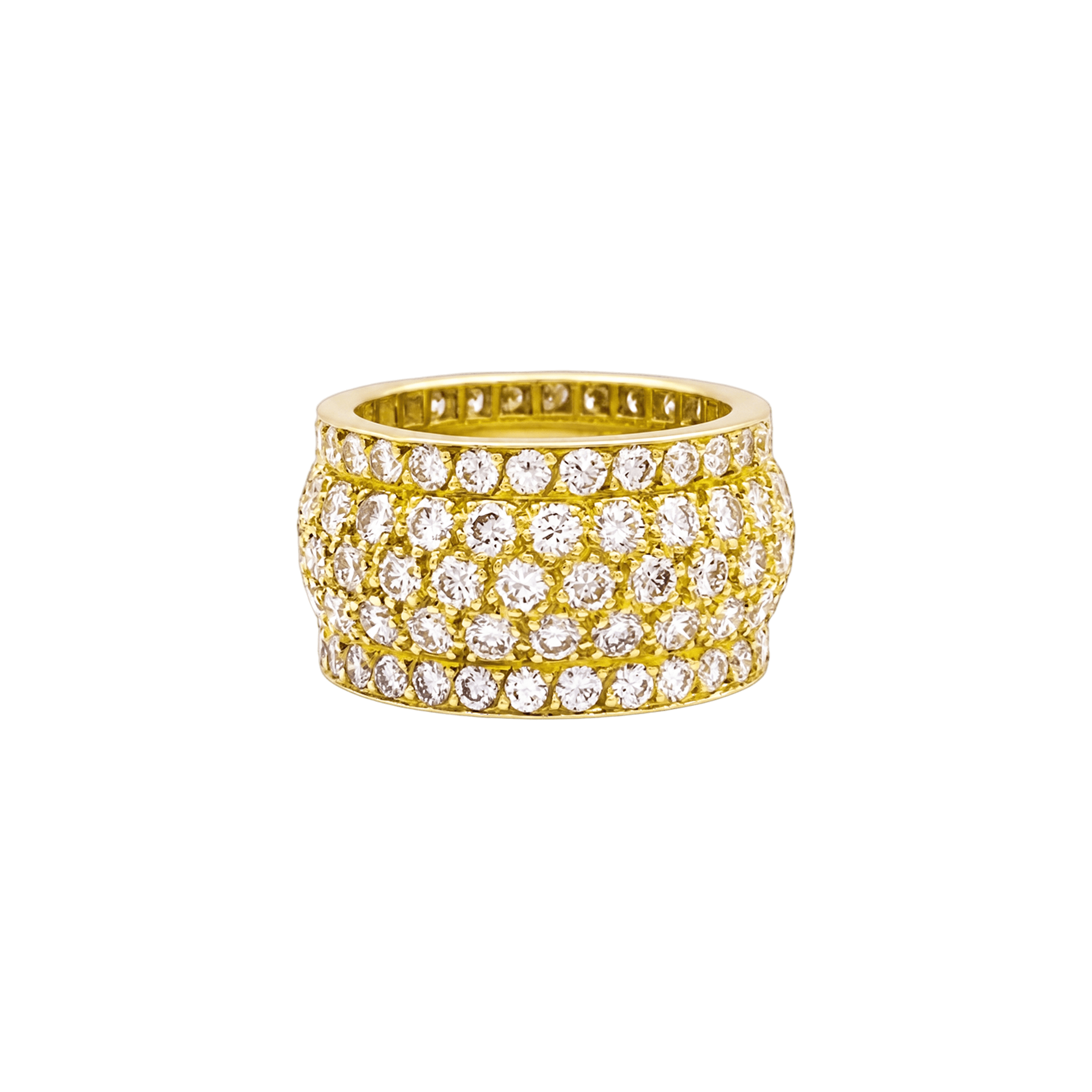 Bague bandeau Cartier, « Nigeria », or jaune et diamants.
