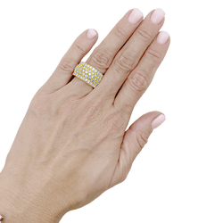 Bague bandeau Cartier, « Nigeria », or jaune et diamants.