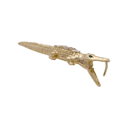 Mono boucle d'oreille BIBI VAN DER VELDEN "Alligator" en or jaune et diamants - Castafiore