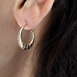 Mono boucle d'oreille Créole en or rose - Castafiore