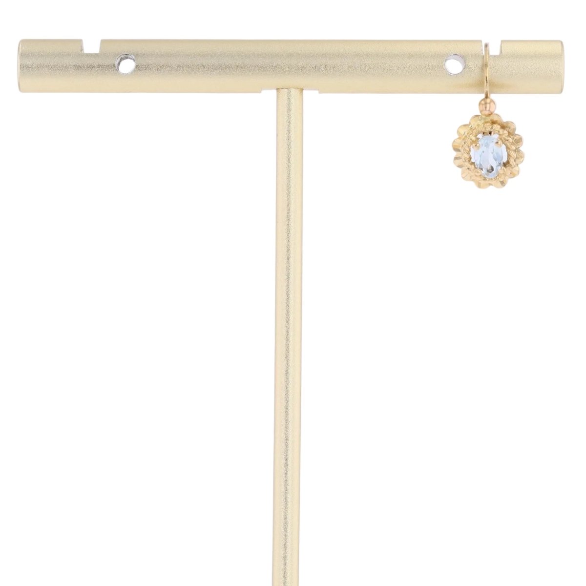 Mono boucle d'oreille Dormeuse en or jaune et aigue-marine - Castafiore