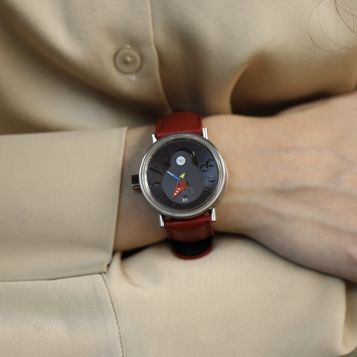 Montre Alain Silberstein en acier BODONI Série limitée à 500 exemplaires Automatique vers 1995 - Castafiore