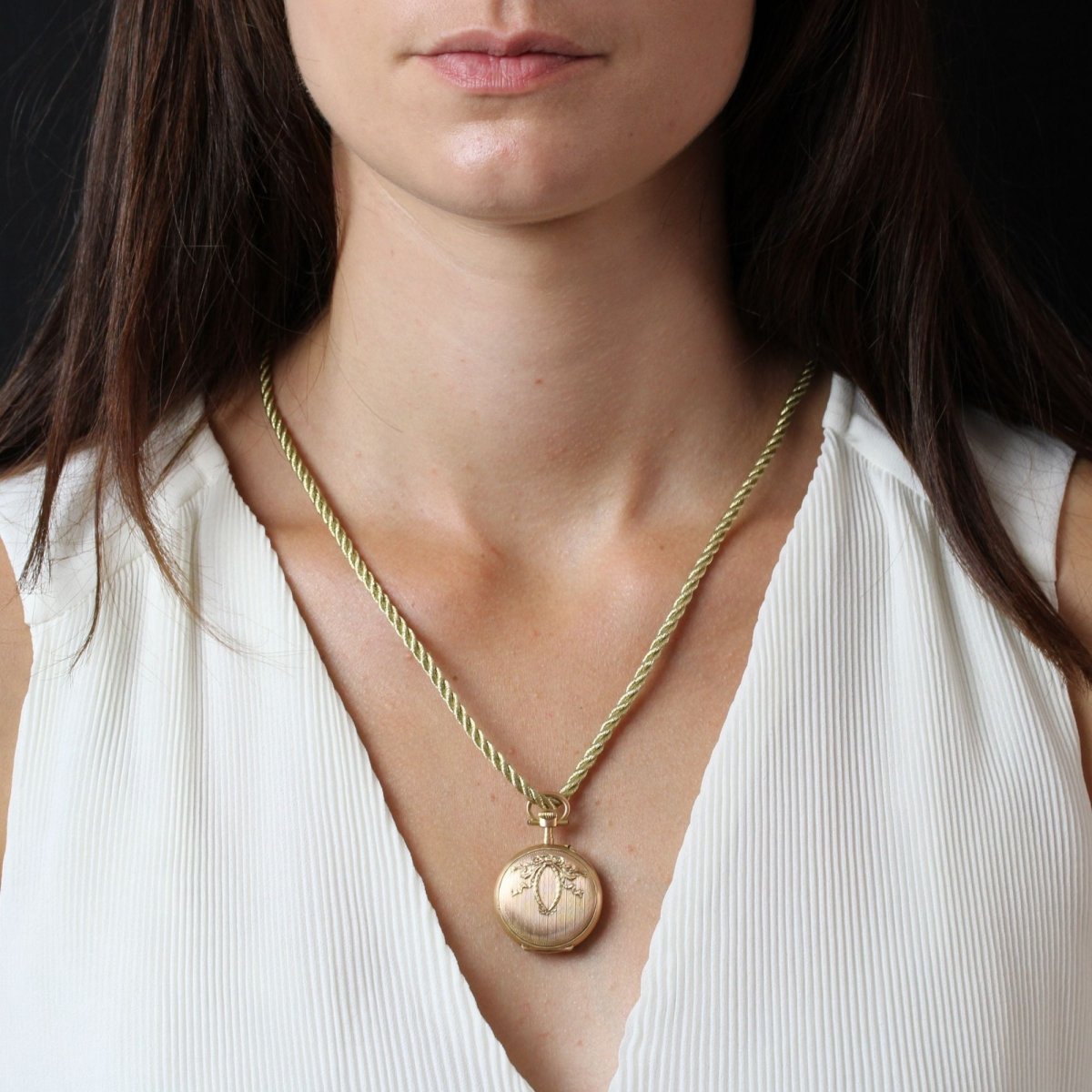 Montre ANCIENNE De col en or rose - Castafiore