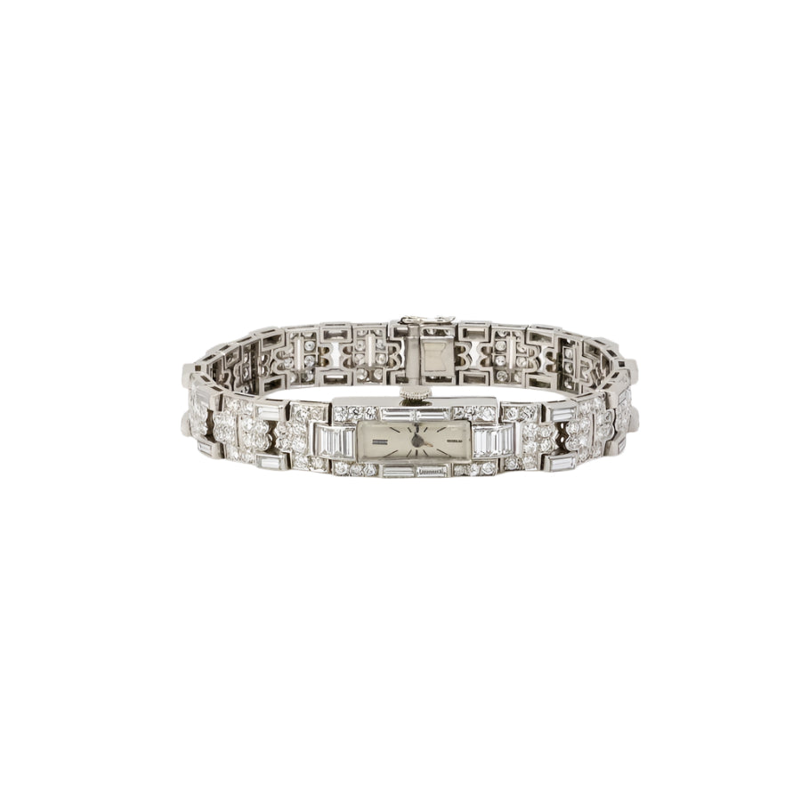 Montre Art Déco diamants platine - Castafiore