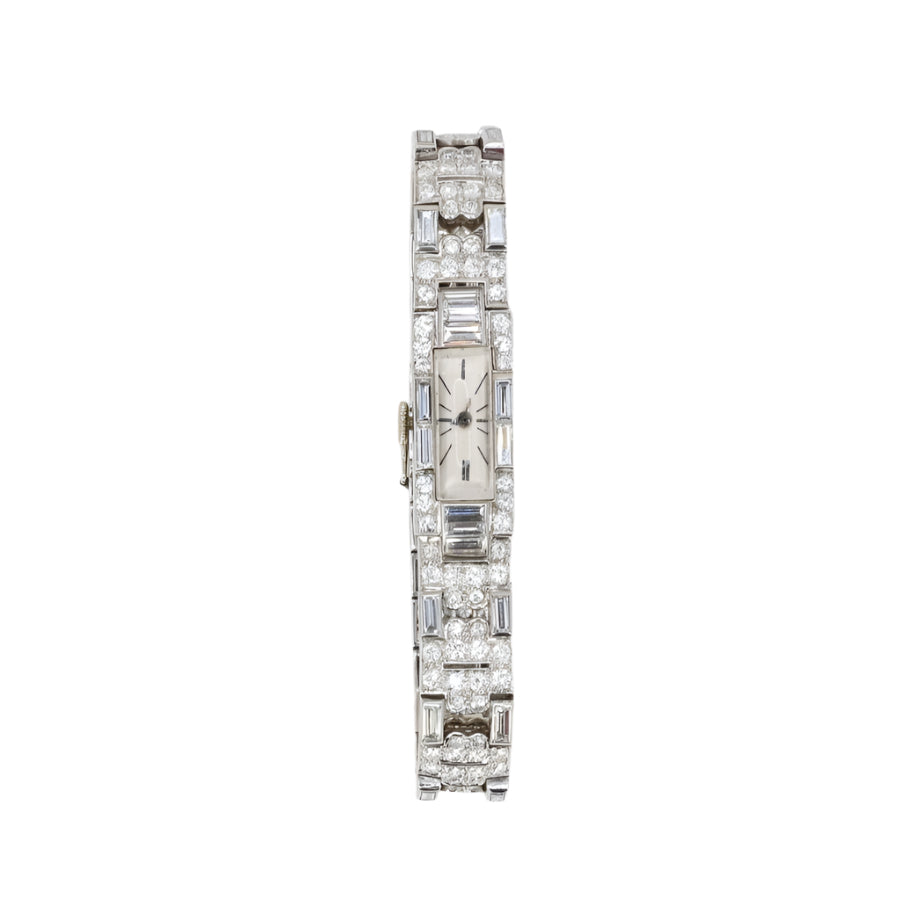 Montre Art Déco diamants platine - Castafiore