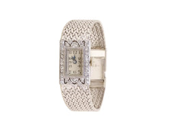 Montre ART DÉCO en or blanc et diamants - Castafiore