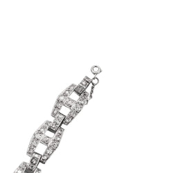 Montre Art Déco en or blanc et platine avec diamants - Castafiore