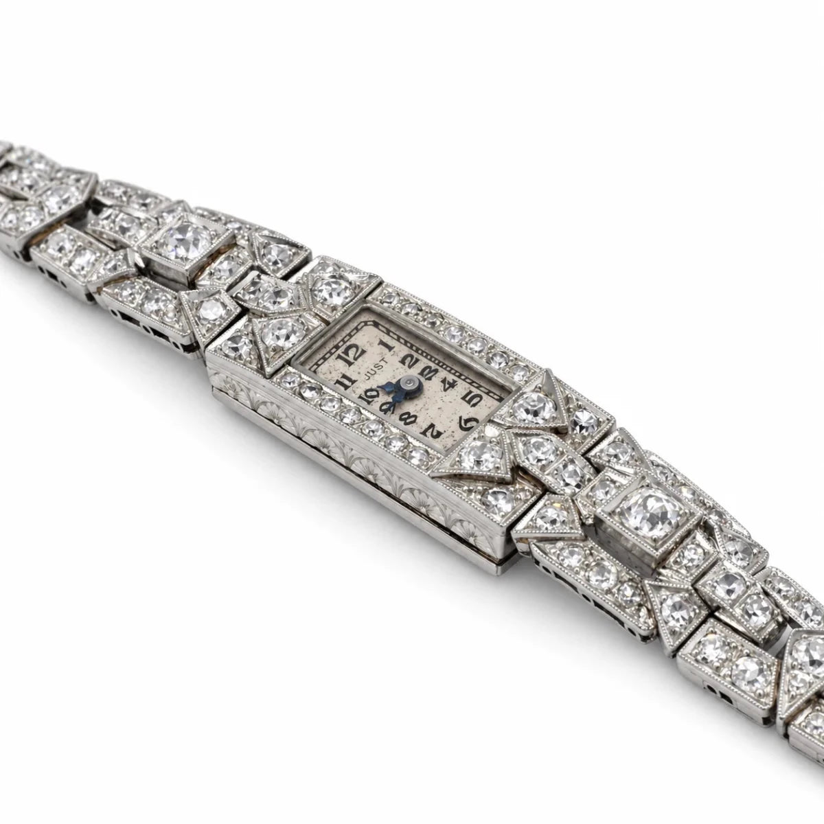 Montre Art Déco en platine et diamants - Castafiore