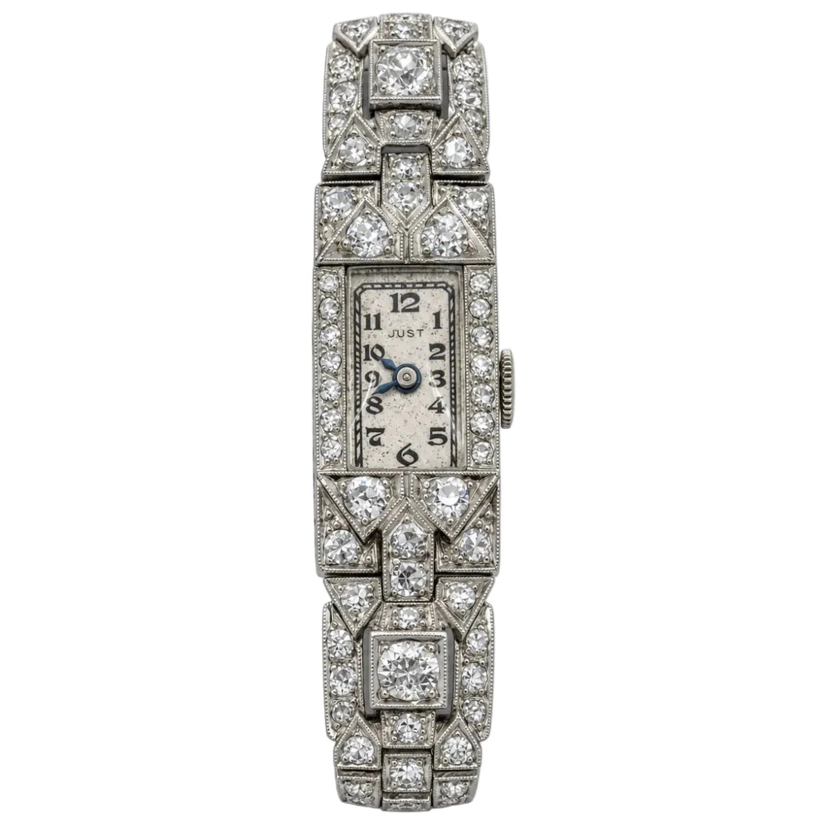 Montre Art Déco en platine et diamants - Castafiore