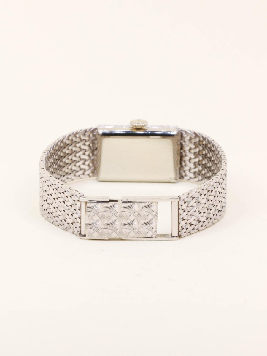 Montre Art Déco or blanc diamants - Castafiore