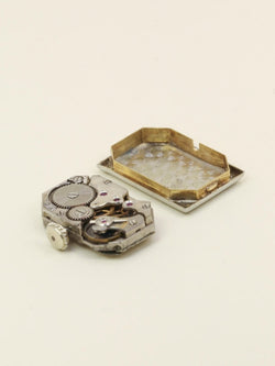 Montre Art Déco or blanc diamants - Castafiore