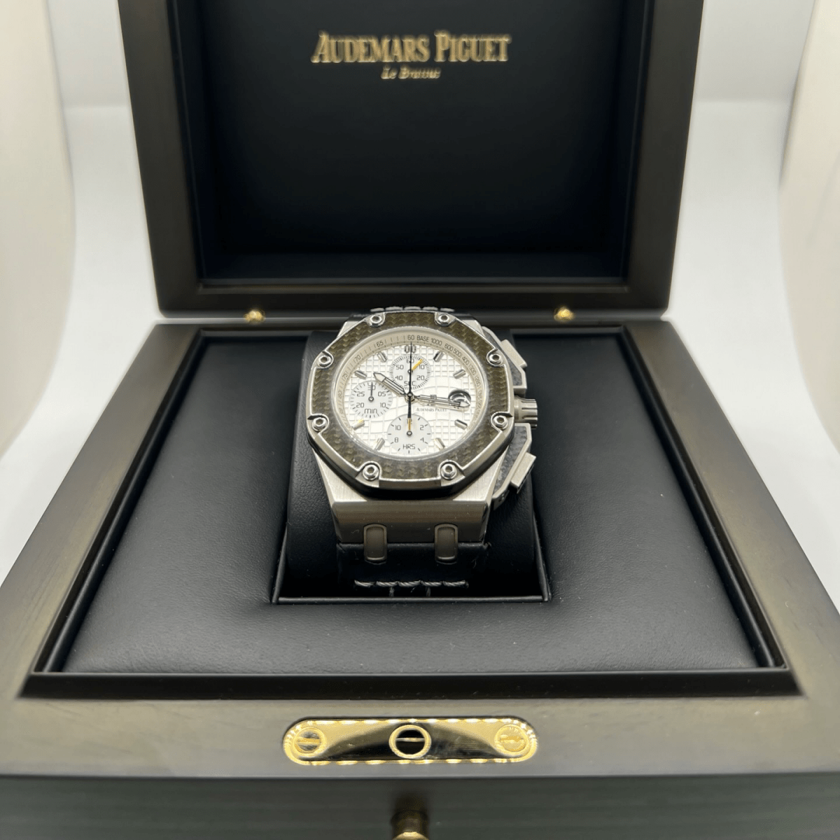 Montre AUDEMARS PIGUET "Royal Oak Offshore "Juan Pablo Montoya” en titane, carbonne, argent, acier et cuir - Castafiore