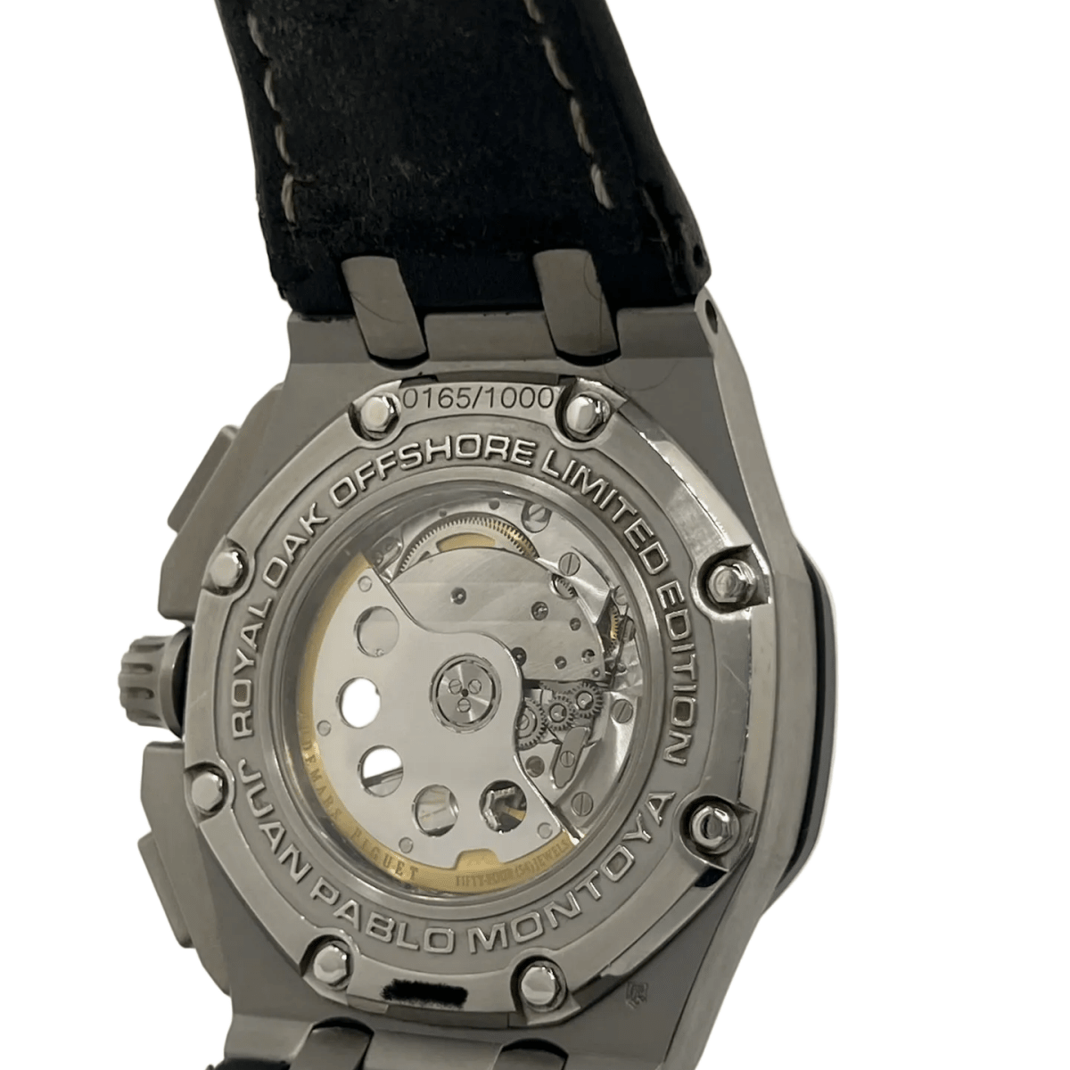 Montre AUDEMARS PIGUET "Royal Oak Offshore "Juan Pablo Montoya” en titane, carbonne, argent, acier et cuir - Castafiore