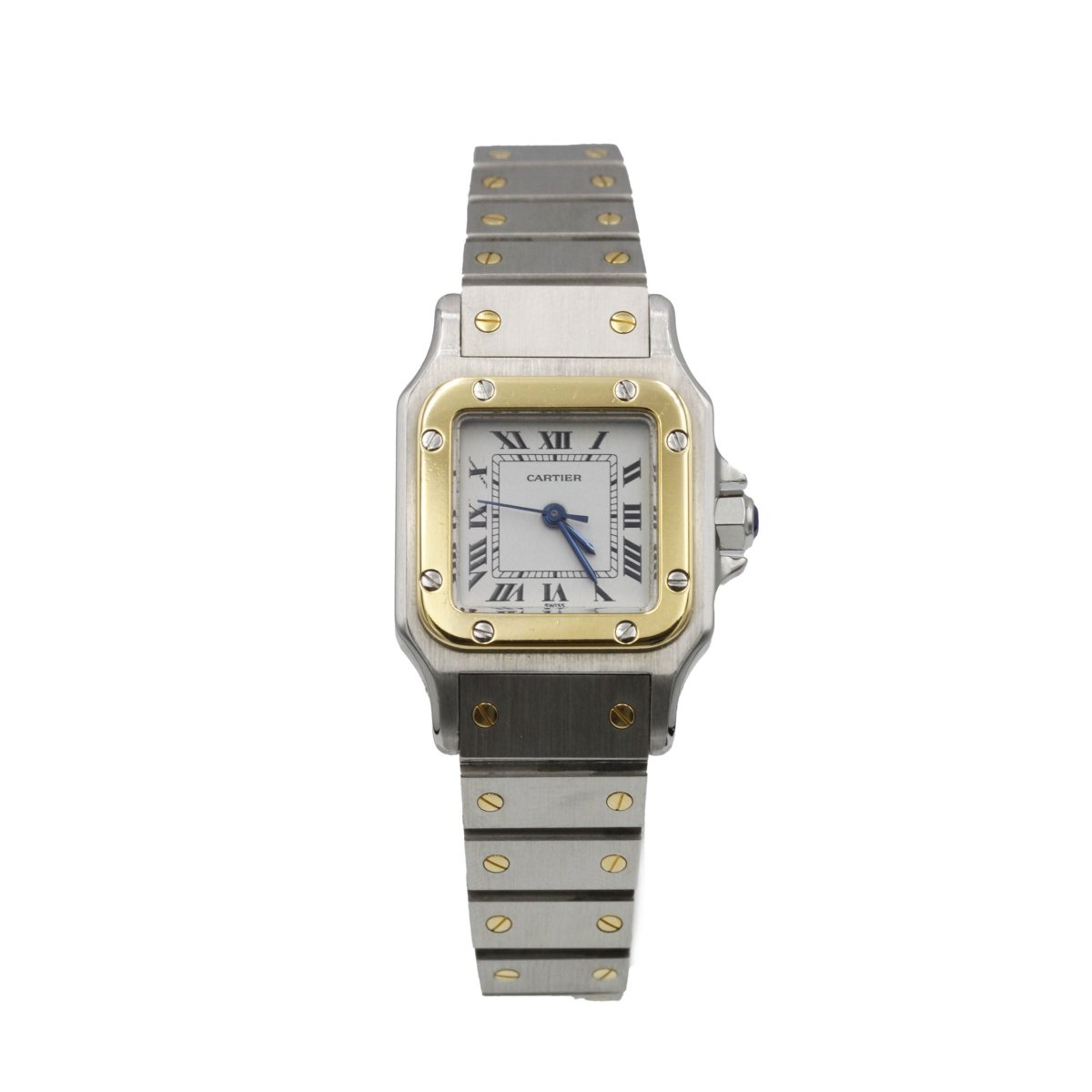 Montre Automatique CARTIER "Santos" en or jaune et acier - Castafiore