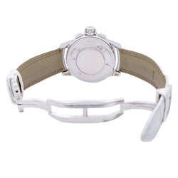 Montre Automatique JAEGER LECOULTRE "Lady Diving Chrono Date" en acier, argent cuir et diamants - Castafiore