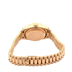 Montre Automatique ROLEX "DateJust" en or jaune et saphir - Castafiore