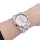 Montre Automatique ROLEX "Oyster Perpetual Date just" en acier et argent - Castafiore