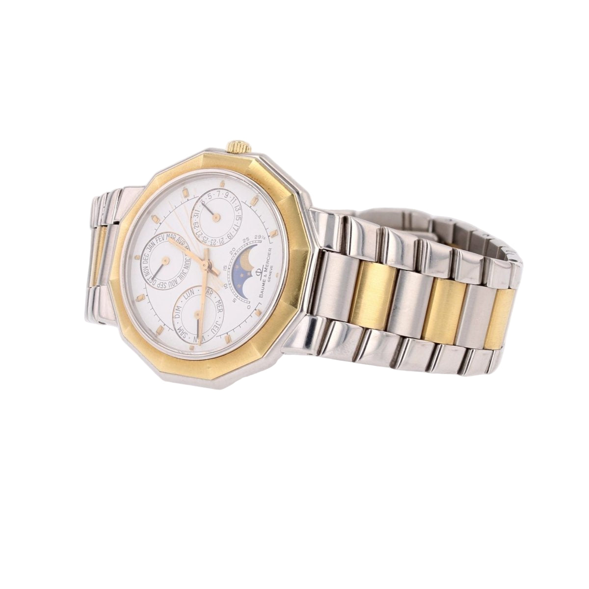 Montre BAUME ET MERCIER Riviera calendrier en acier et or - Castafiore