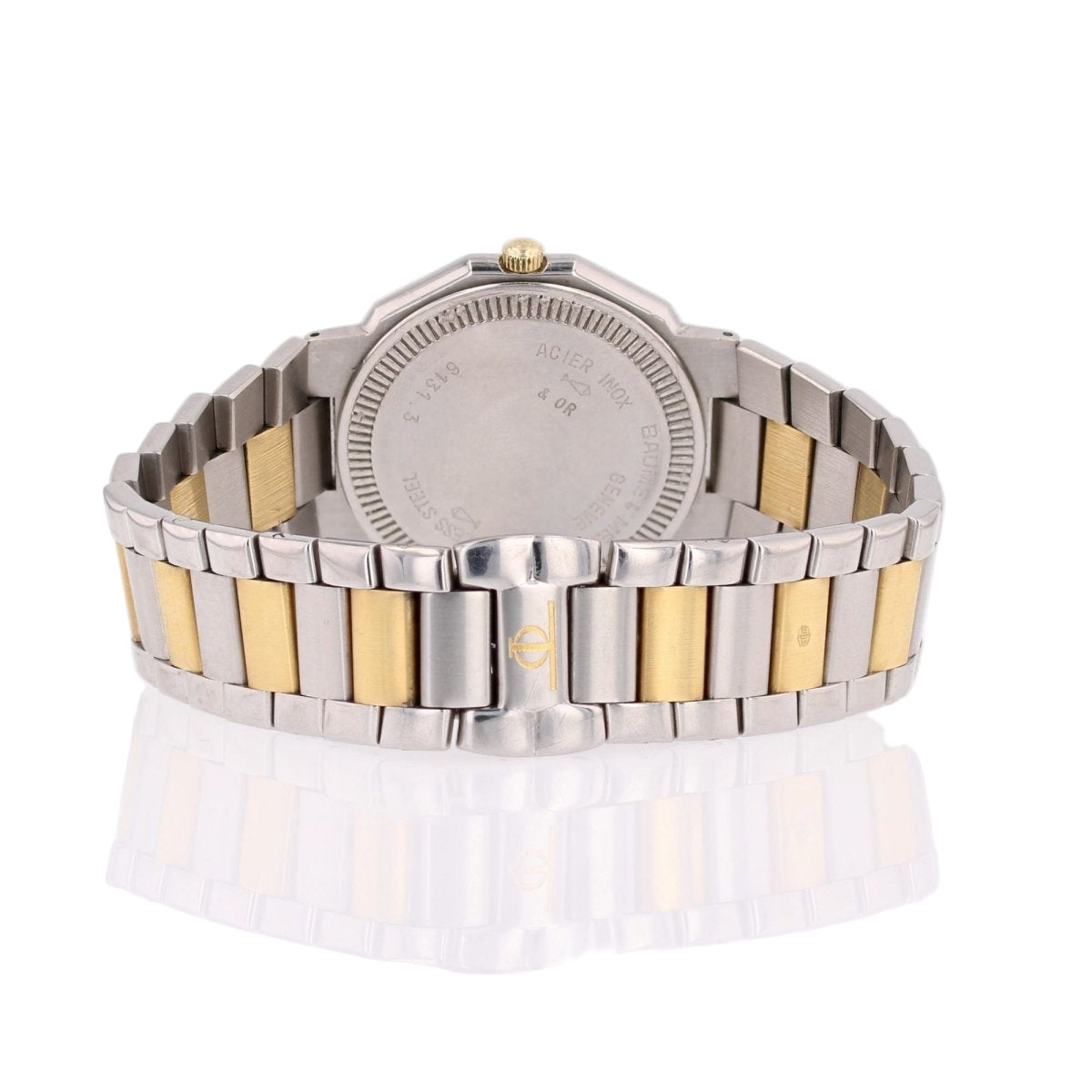 Montre BAUME ET MERCIER Riviera calendrier en acier et or - Castafiore