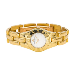 Montre BAUME & MERCIER en or jaune, nacre et quartz - Castafiore
