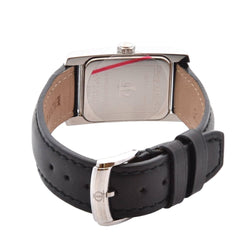 Montre BAUME & MERCIER "Hampton" en acier, cuir et saphir - Castafiore