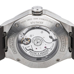 Montre BAUME & MERCIER "Riviera" en acier et caoutchouc - Castafiore