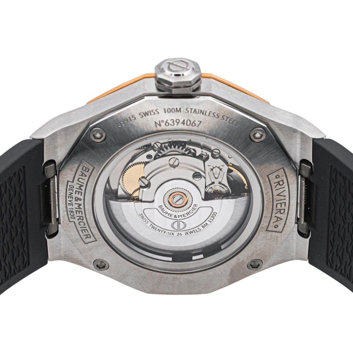 Montre BAUME & MERCIER "Riviera" en acier, titane et caoutchouc - Castafiore