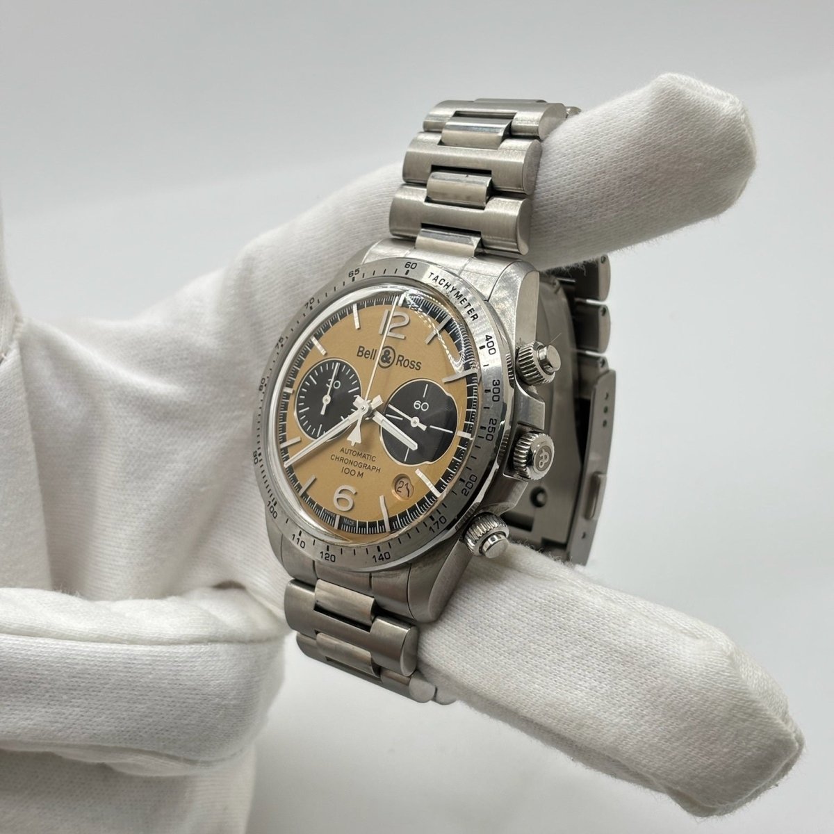Montre BELL & ROSS "BR V2 Chronograph Heritage" en acier - Castafiore