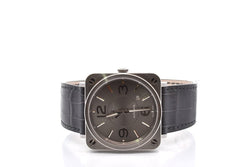 Montre BELL & ROSS "Brs - 92" en cuir et cristal - Castafiore