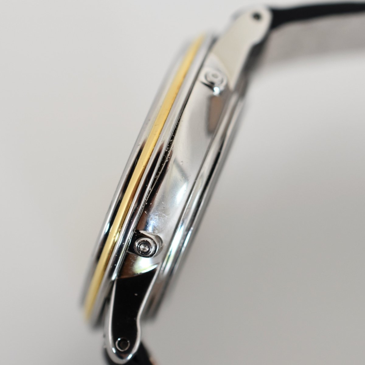 Montre BLANCPAIN "Villeret" en or jaune, acier et cuir - Castafiore