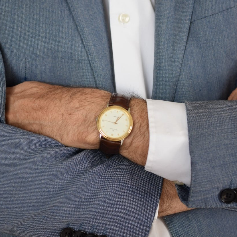 Montre BLANCPAIN Villeret Réf. 0095-1318, en acier et or jaune Cal. 9513 Automatique, vers 1990. - Castafiore