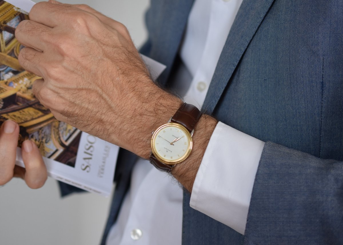 Montre BLANCPAIN Villeret Réf. 0095-1318, en acier et or jaune Cal. 9513 Automatique, vers 1990. - Castafiore