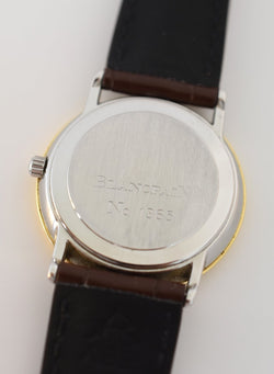 Montre BLANCPAIN Villeret Réf. 0095-1318, en acier et or jaune Cal. 9513 Automatique, vers 1990. - Castafiore