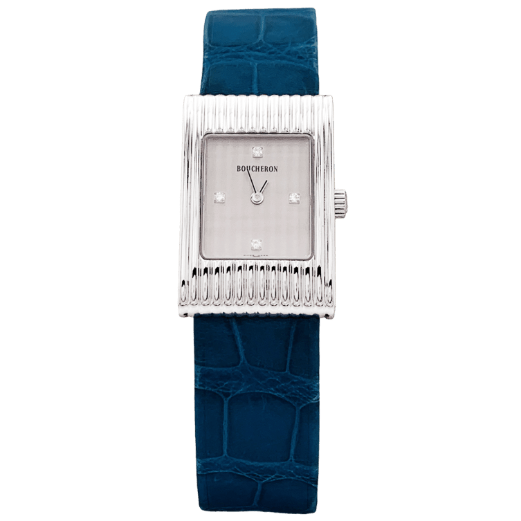 Montre BOUCHERON "Reflet" en acier et cuir - Castafiore