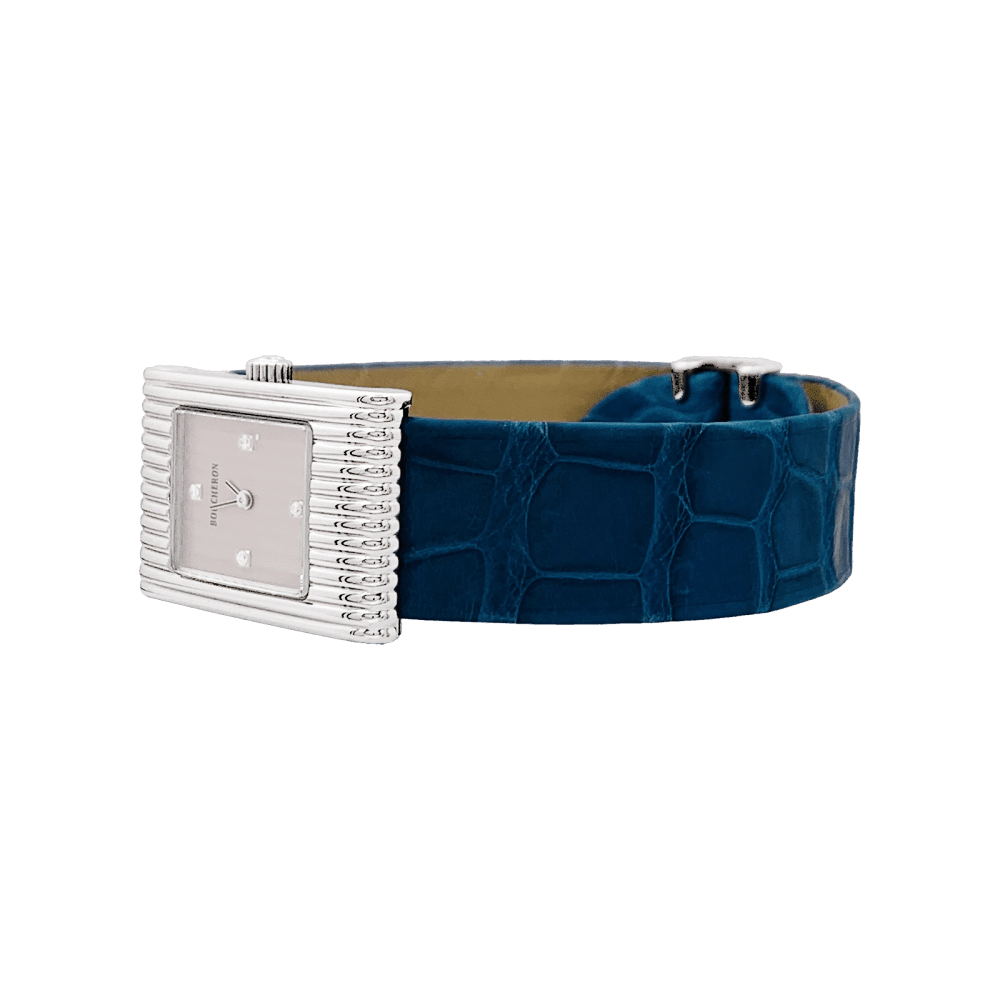 Montre BOUCHERON "Reflet" en acier et cuir - Castafiore