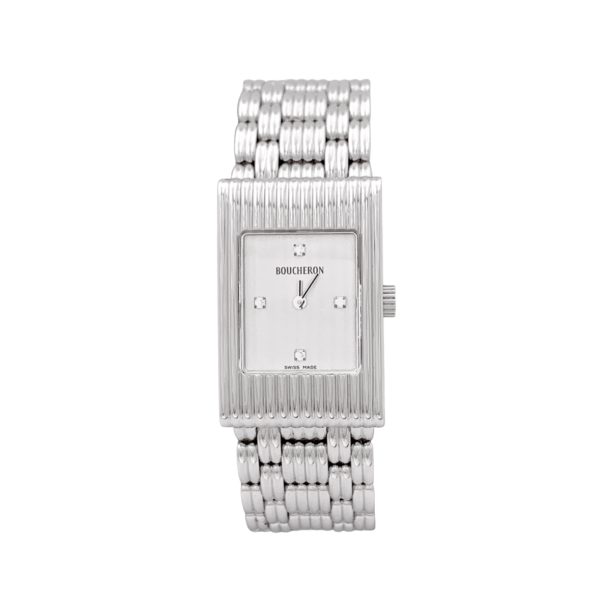 Montre BOUCHERON "Reflet" en acier et diamants - Castafiore
