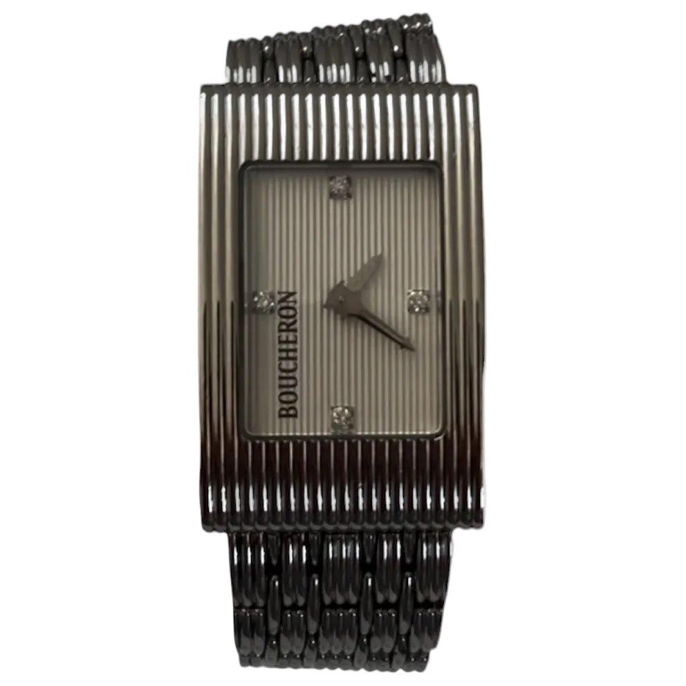 Montre BOUCHERON "Reflet" en acier et diamants - Castafiore