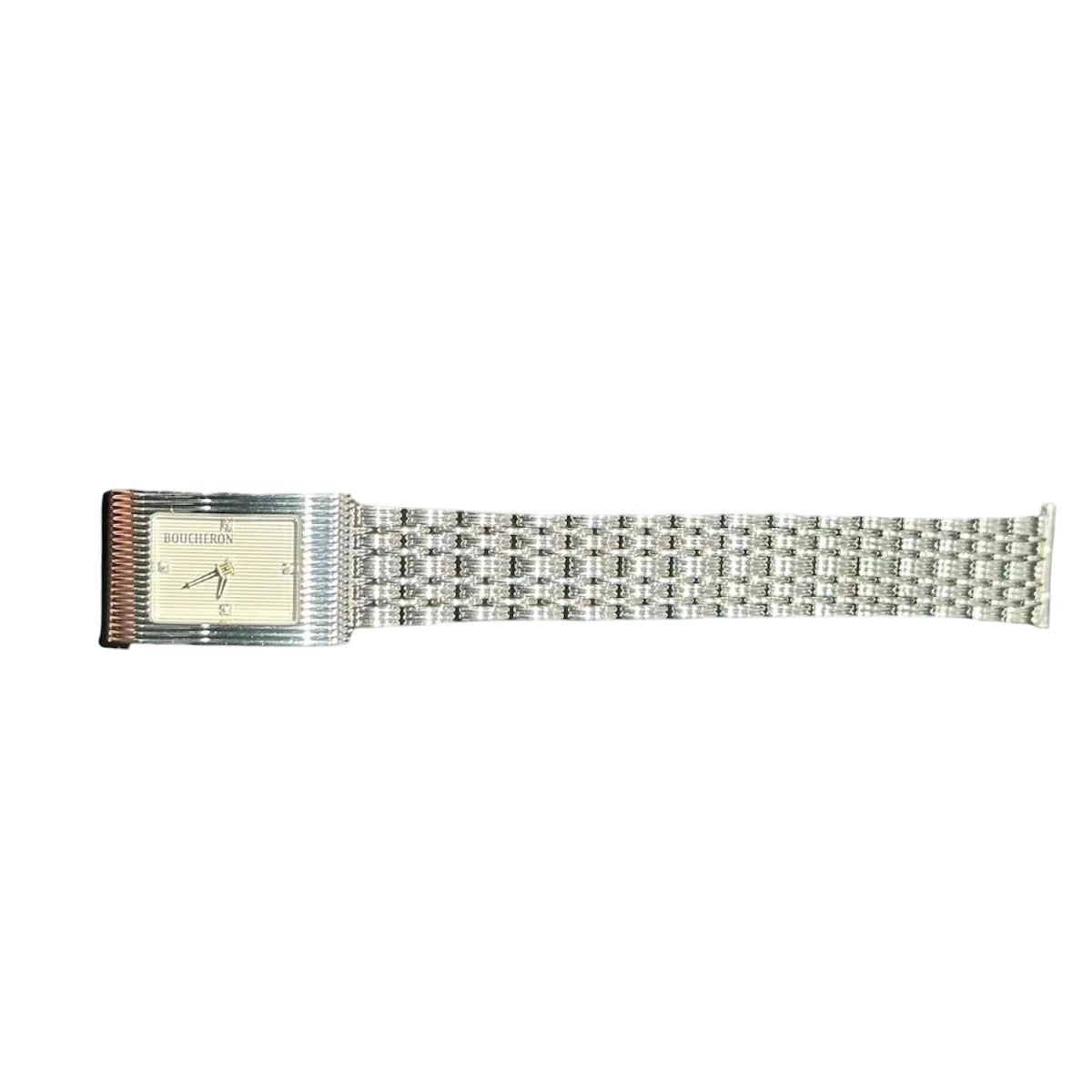 Montre BOUCHERON "Reflet" en acier inoxydable et diamants - Castafiore