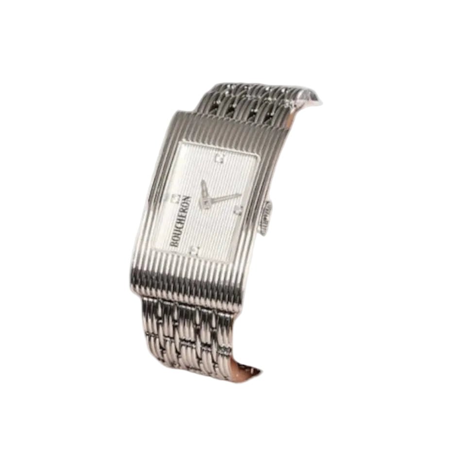 Montre BOUCHERON "Reflet" en acier inoxydable et diamants - Castafiore