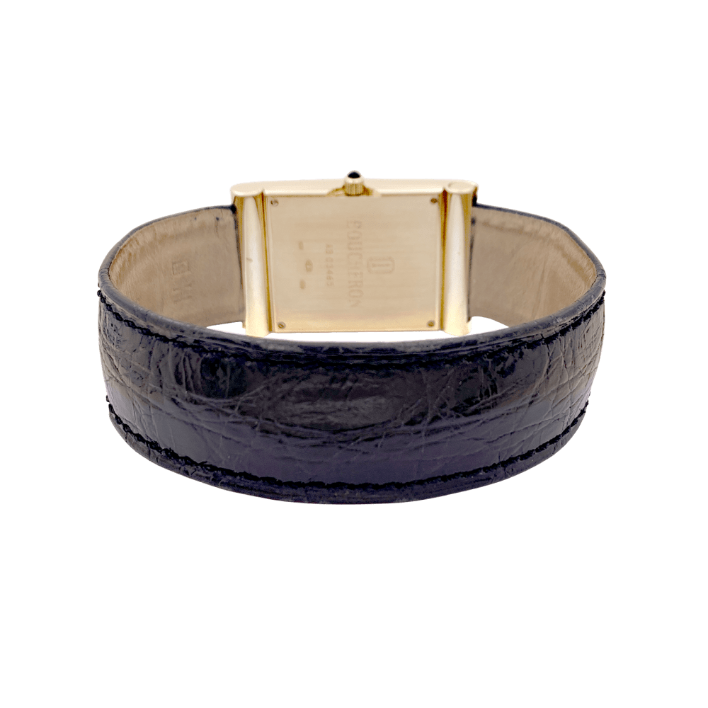 Montre BOUCHERON "Reflet" en or jaune et cuir - Castafiore