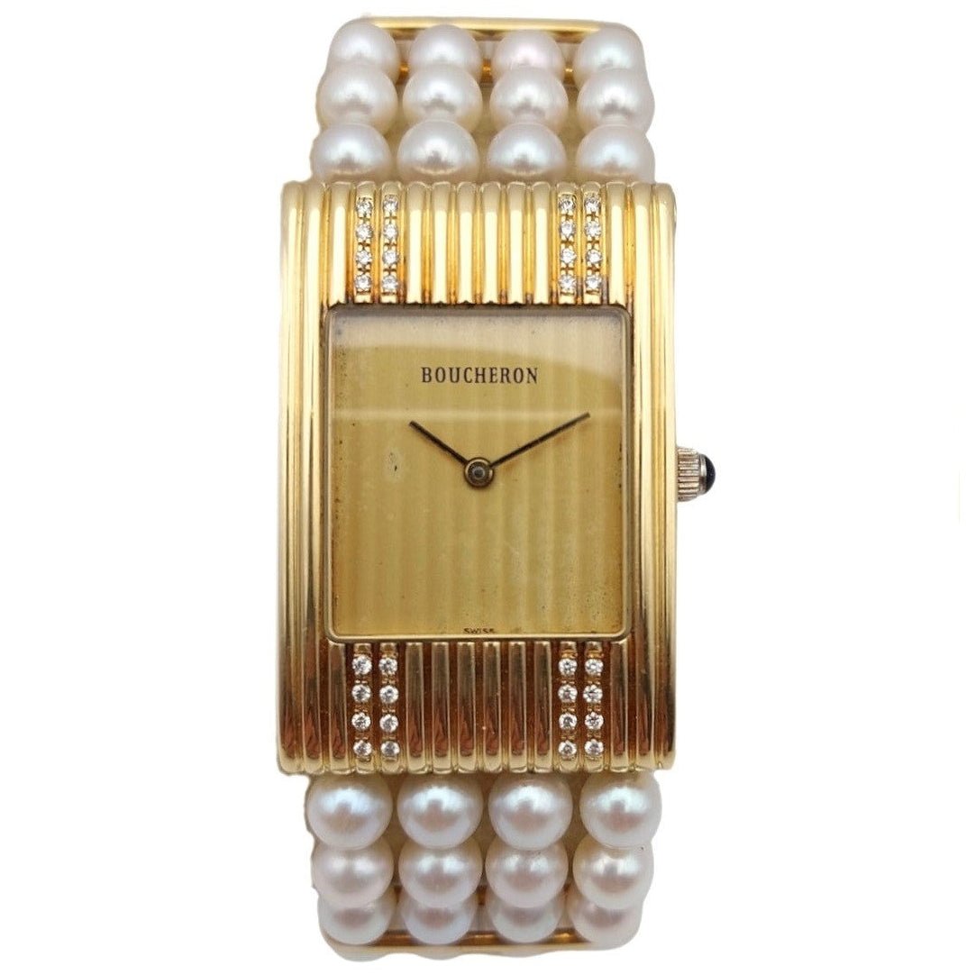 Montre BOUCHERON "Reflet" en or jaune et diamants - Castafiore