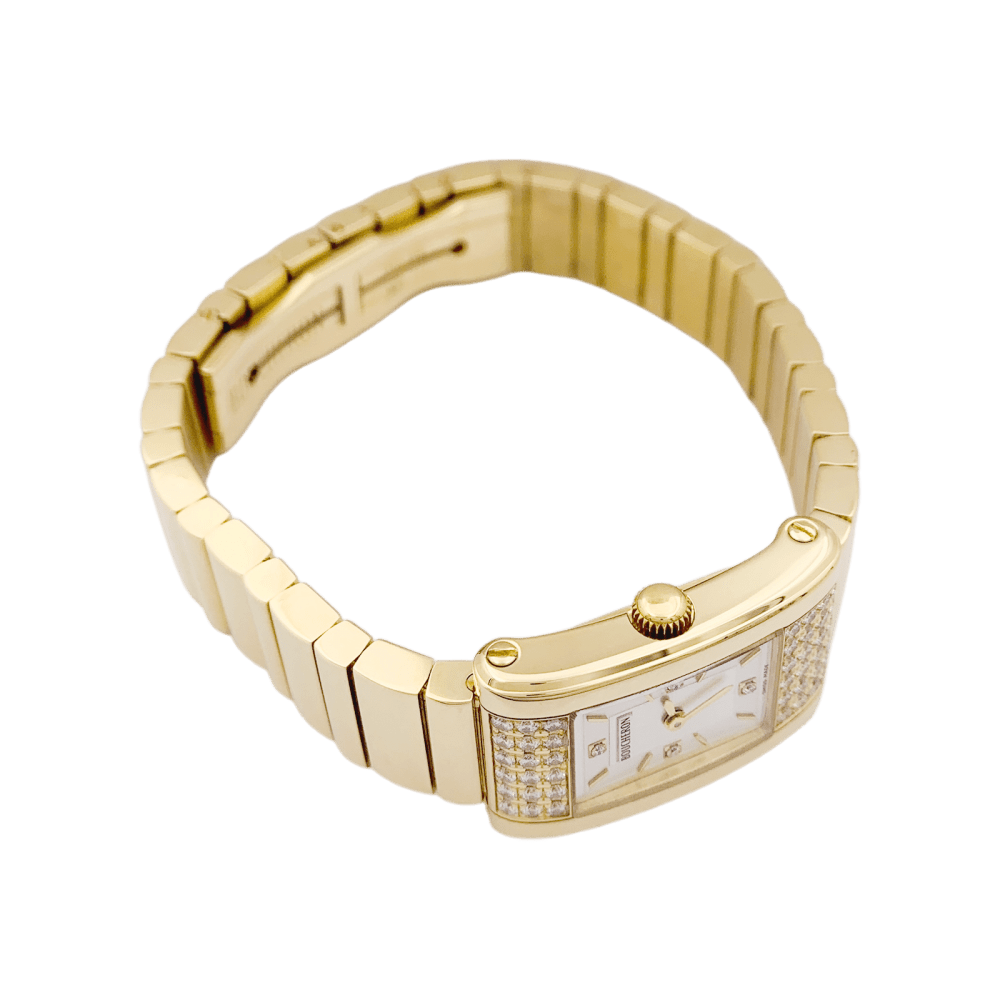 Montre BOUCHERON « Reflet Icare » en or jaune, argent et diamants - Castafiore