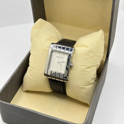 Montre BOUCHERON "Reflet Icare Parallèle" en acier et cuir - Castafiore