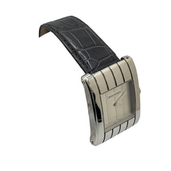 Montre BOUCHERON "Reflet Icare Parallèle" en acier et cuir - Castafiore
