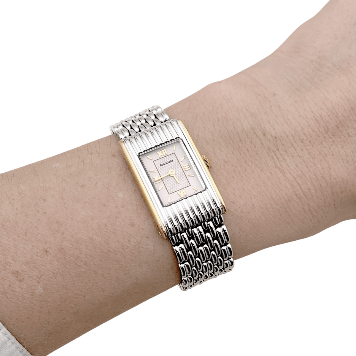 Montre BOUCHERON "Reflet" PM en acier et or jaune - Castafiore