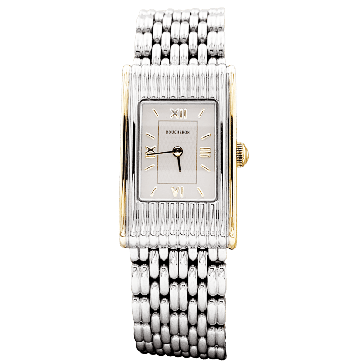 Montre BOUCHERON "Reflet" PM en acier et or jaune - Castafiore