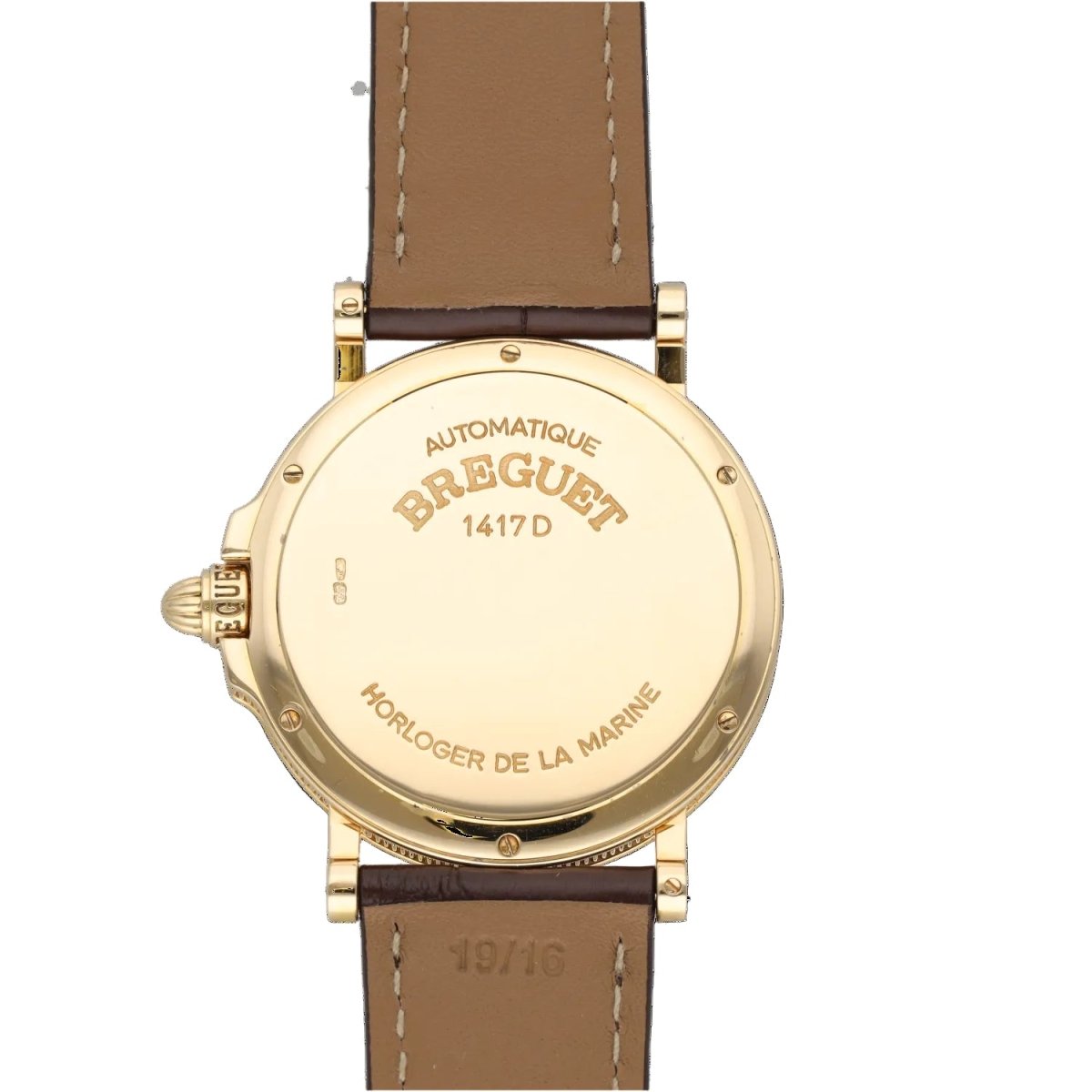 Montre BREGUET en or jaune et cuir - Castafiore