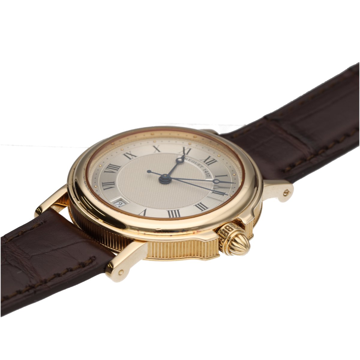Montre BREGUET en or jaune et cuir - Castafiore