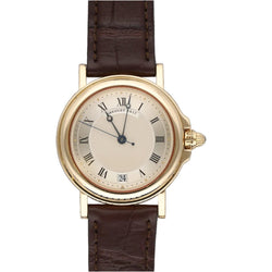 Montre BREGUET en or jaune et cuir - Castafiore